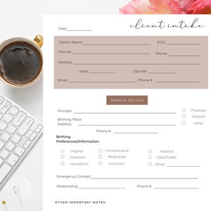 Doula Client Intake Form/Template