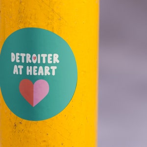 Detroit Laptop Sticker, water bottle sticker