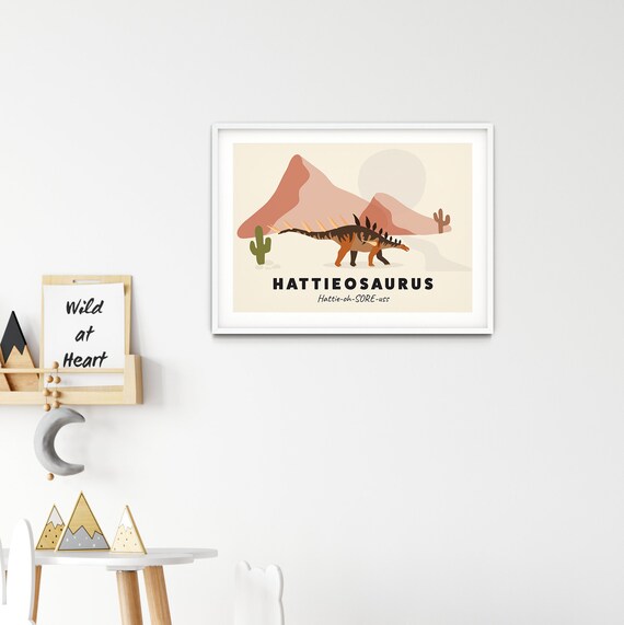 Dinosaur Gift Personalised | Dinosaur Nursery Print | Kids Bedroom Art | Kids Room Decor | Playroom | Toddler | Gifts | Creative | Playful