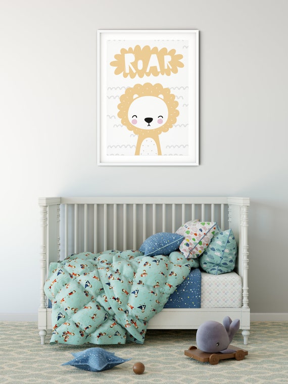 Kids Nursery Print | Kids Bedroom Print | Kids Bedroom Decor | Newborn Baby Print | Kids Wall Art | Baby Shower Gifts | Lion Animal Print