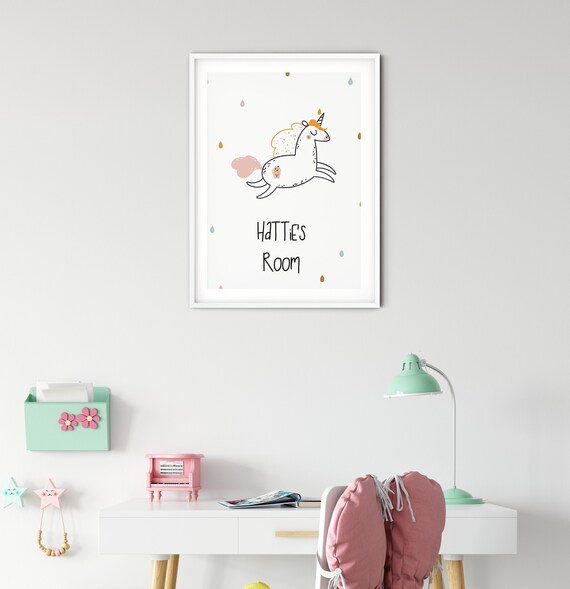 Personalised Room Name - Scandi Inspired Wall Print | Kids Room | Play Room | Nursery | Gifts | Baby Shower | Creative | Playful | Girls