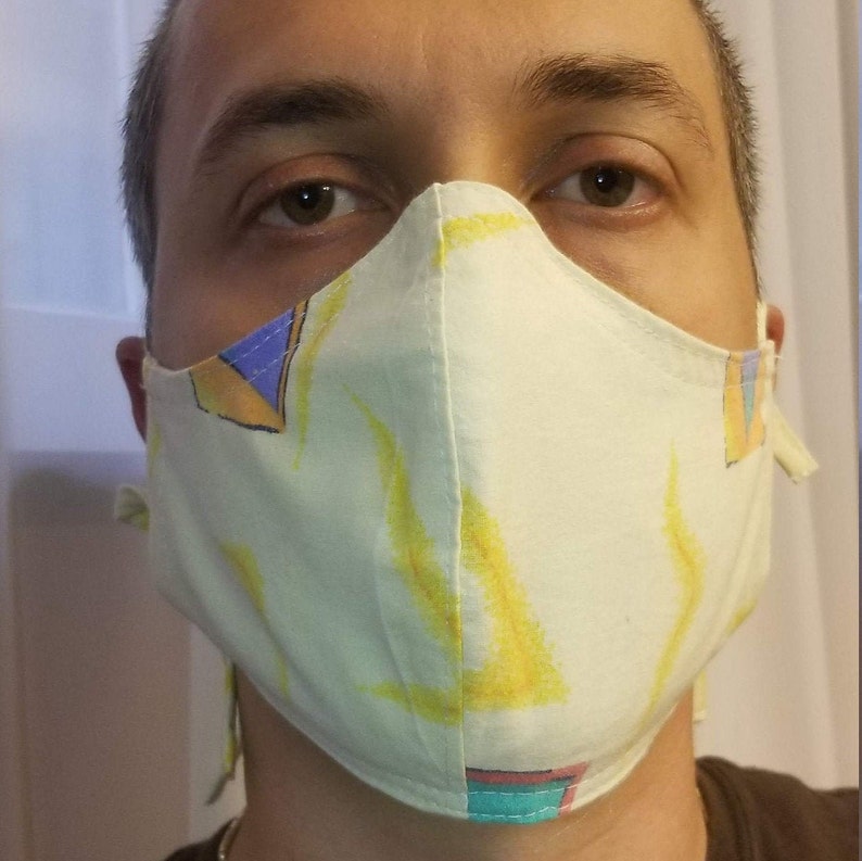 Washable 100 Cotton Double Layer Face Mask with Nose Wire Etsy