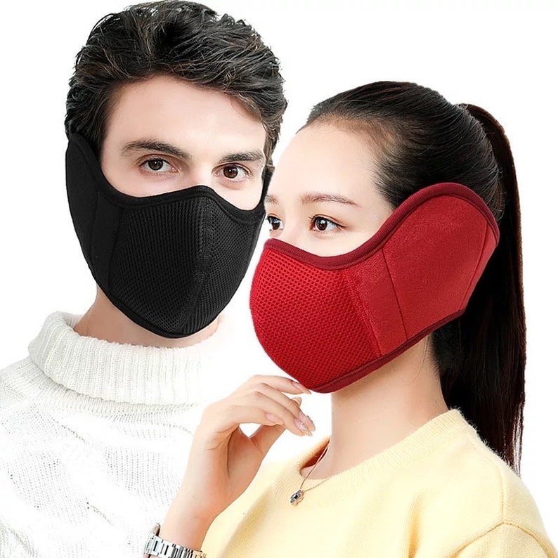 Ear Muff Face Mask 3 Colours Winter Wear Unisex Ready Etsy