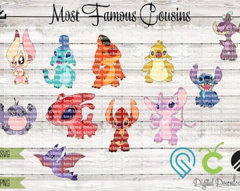 Most Famous Cousins ; Lilo & Stitch SVG , PNG