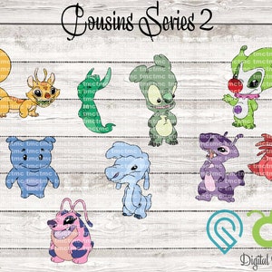 Primos Stitch 2; Lilo y Stitch SVG, PNG