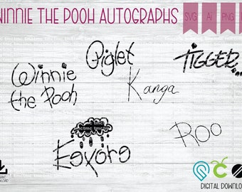 Winnie the Pooh Autographs