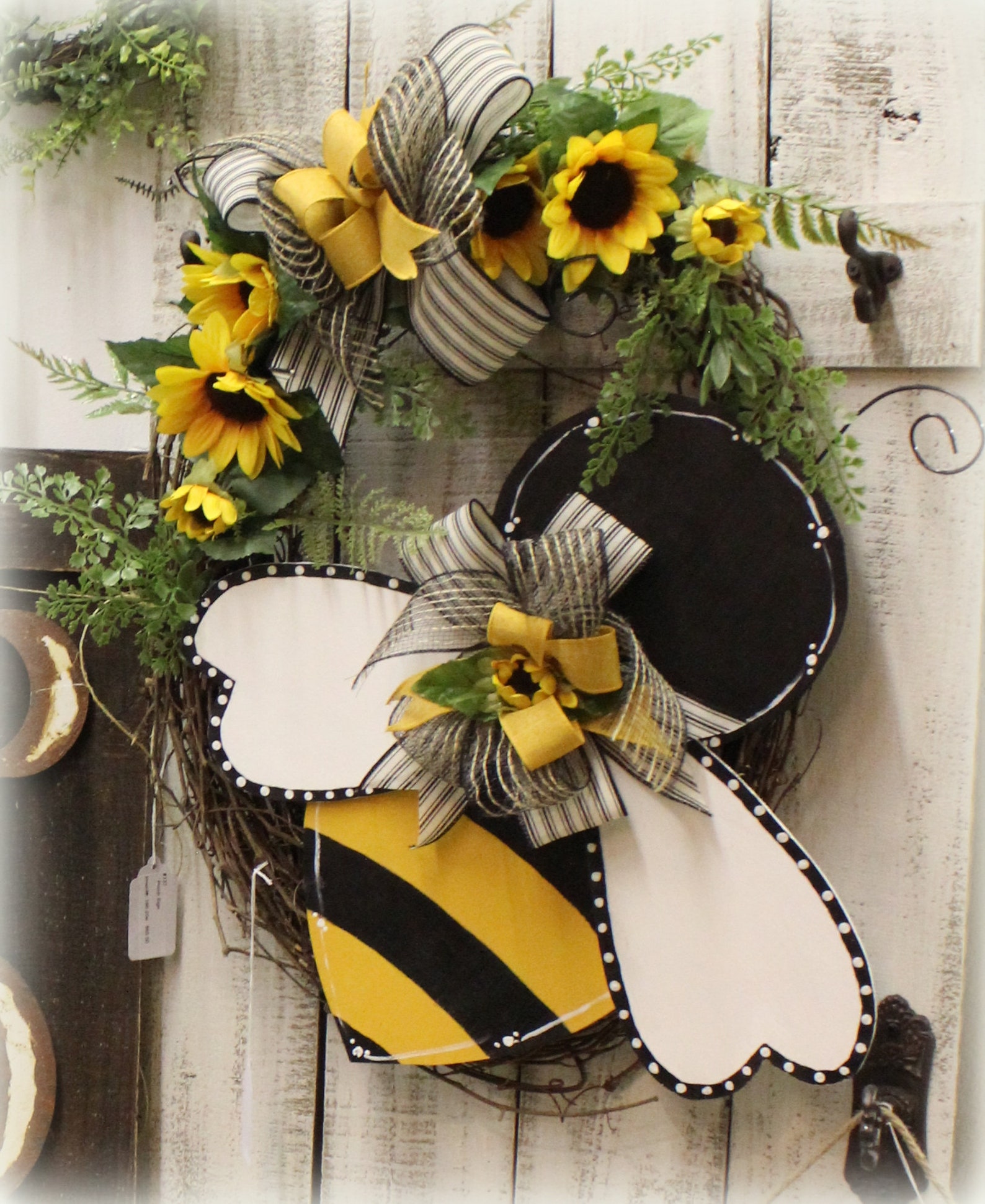 Handcrafted Bumble Bee Wreath Etsy