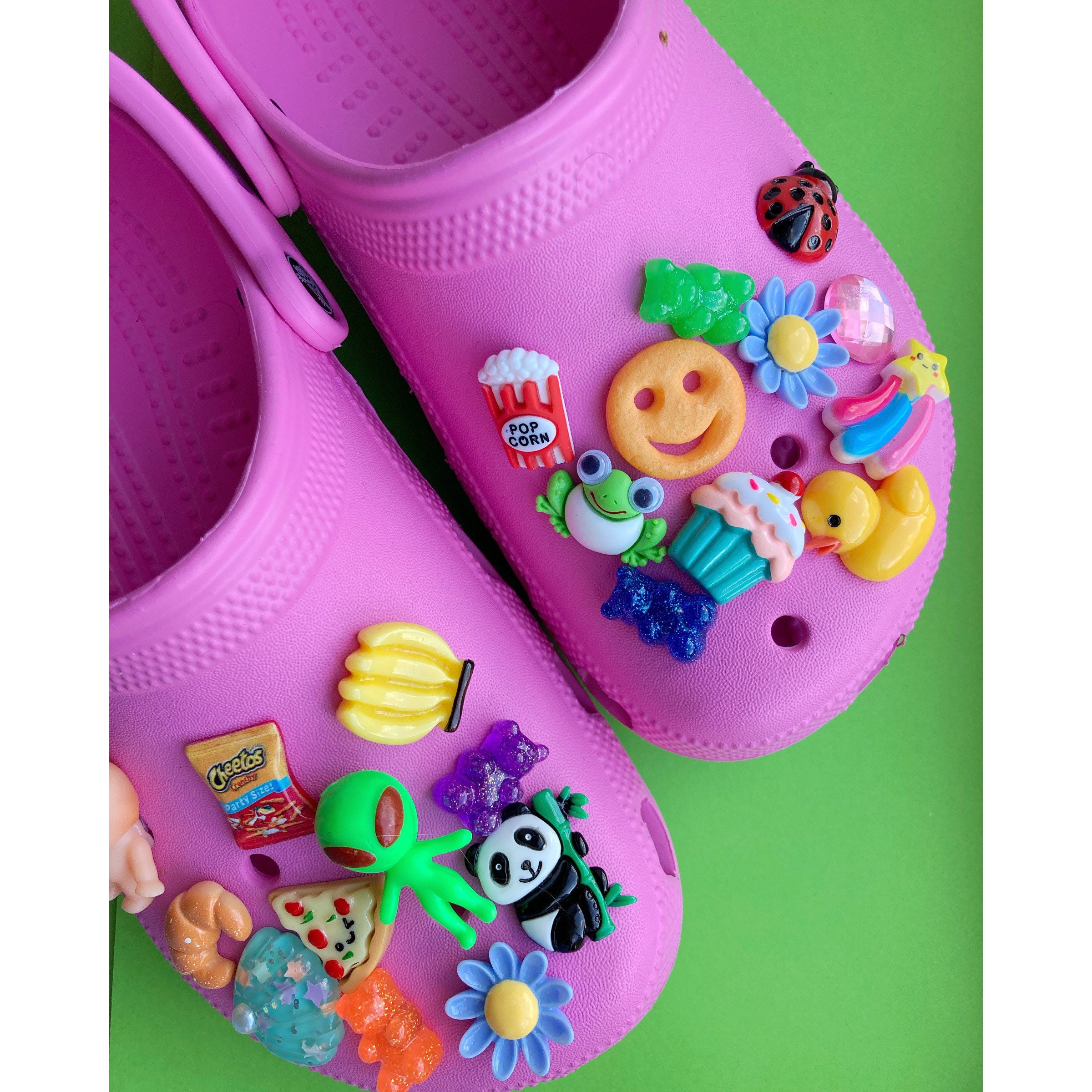 Multicolour One Size Crocs Smiley Flower Shoe Decoration Charms -
