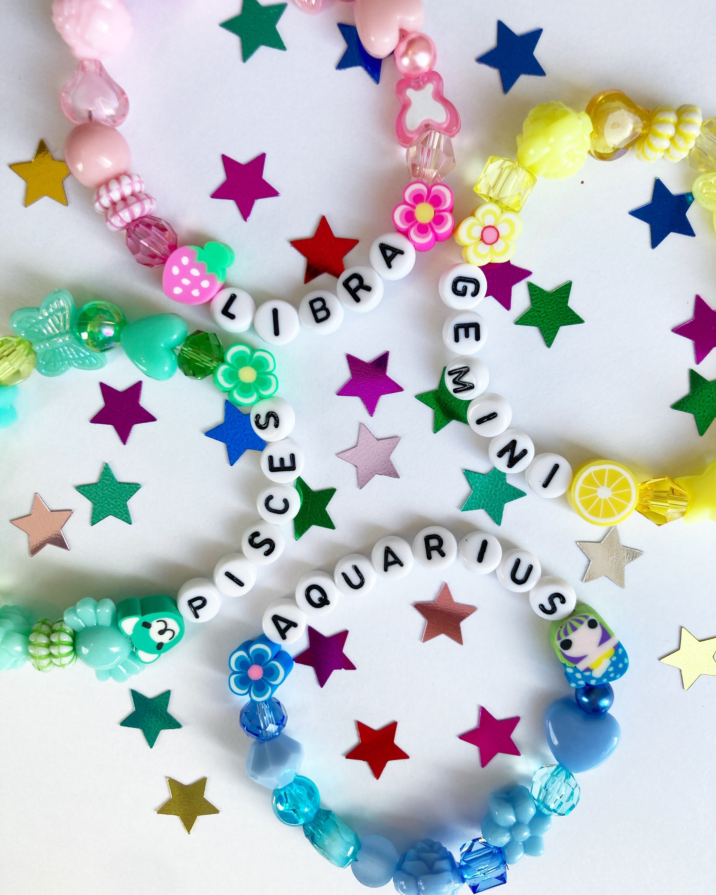 Star sign beaded bracelet/zodiac/stacking/90s Etsy