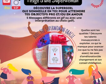 Superwoman Print - Professional & Emotional - Individual Guidance - Oracle Affirmations - In French - Intuitive Coach - Self-Publishing