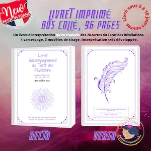 Livret d'accompagnement en français uniquement du Tarot des Révélations - Interprétation de 78 cartes oracle - Imprimé - Auto édité