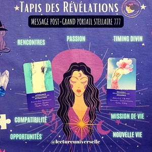 Tarot of Revelations Drawing Mat 2 models Sacred Feminine Illustrated Fabric Divinatory card support French, English Polyester image 7