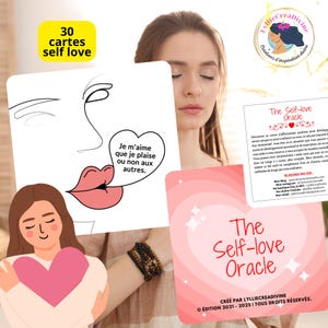 L'Oracolo dell'amor proprio - 30 carte dell'oracolo dell'amor proprio - Coaching per lo sviluppo personale - Guarigione del chakra del cuore - Sacchetto bianco - Autopubblicazione