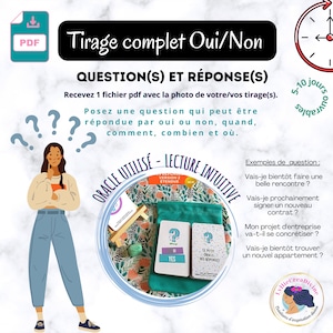 Guidance personnalisée - 1 Question - Oracle réponses oui ou non, quand, où, comment - Oracle temporel de divination - Tirage complet en PDF