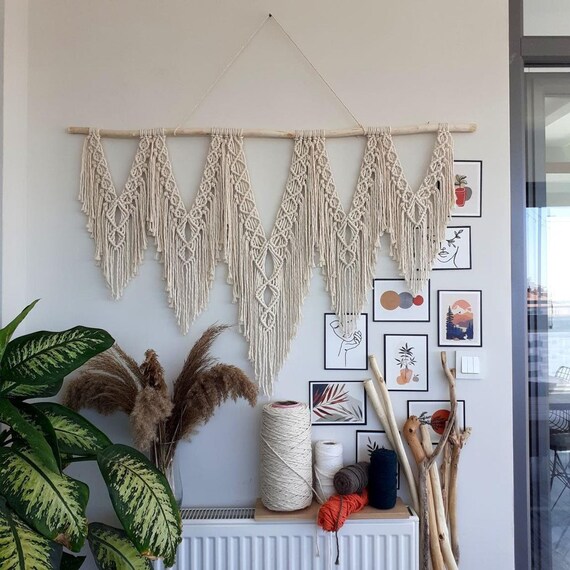 Large Macrame Wall Hanging Large Macrame Wall Art Macrame Etsy