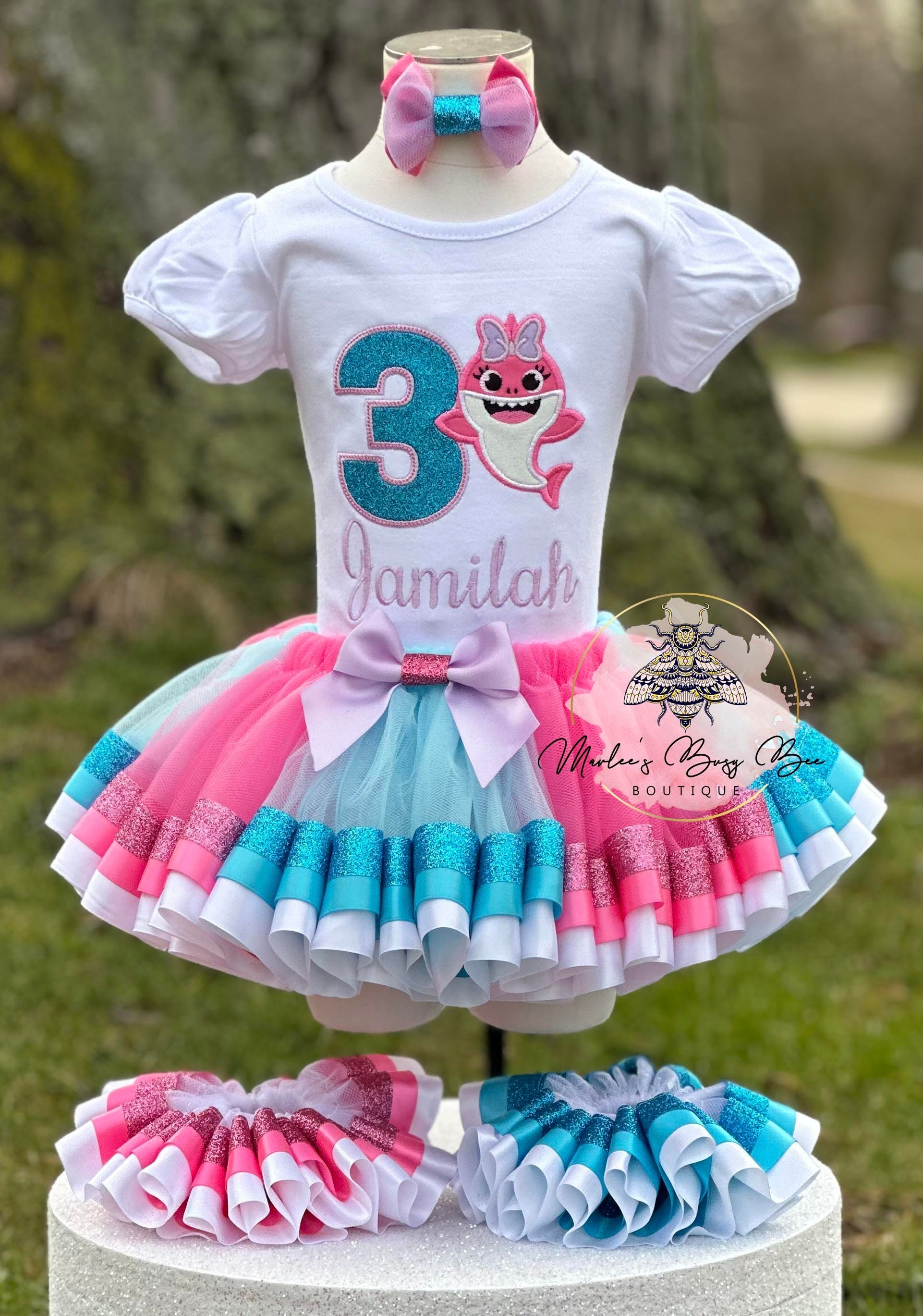 Baby shark boutique dress deals