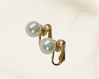 Boucles D'oreilles Clip Vintage Signées JACKY DE G - Dorées, Très Bon état