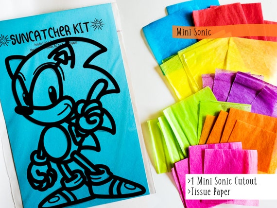 Mini Sonic Suncatcher Kit kit artigianale per bambini carta velina