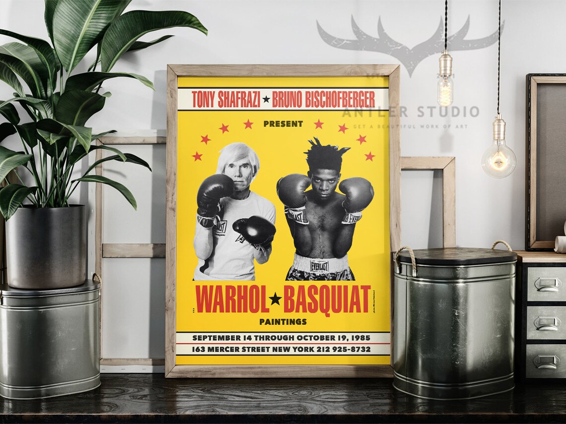 Warhol Basquiat Boxing Poster Exhibition Print Jean-michel - Etsy