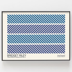 Bridget Riley Exhibition Poster, Abstract Arrayed Colorful Lines Shapes Stripes Geometry Print, Gallery Wall Art, Museum Decor, Artist Gifts