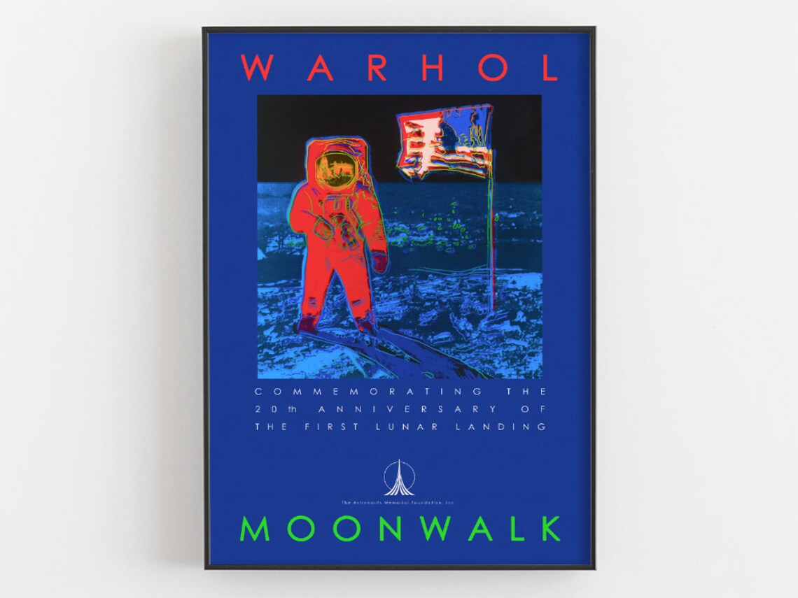 Moonwalk Pop Art First Moon Landing Art Andy Warhol Print - Etsy