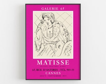 Henri Matisse Exhibition Print, Woman Artwork, Matisse Dessins-Gravures Rares Poster, Museum Wall Art Decor, Figure Drawing, Artist Gifts