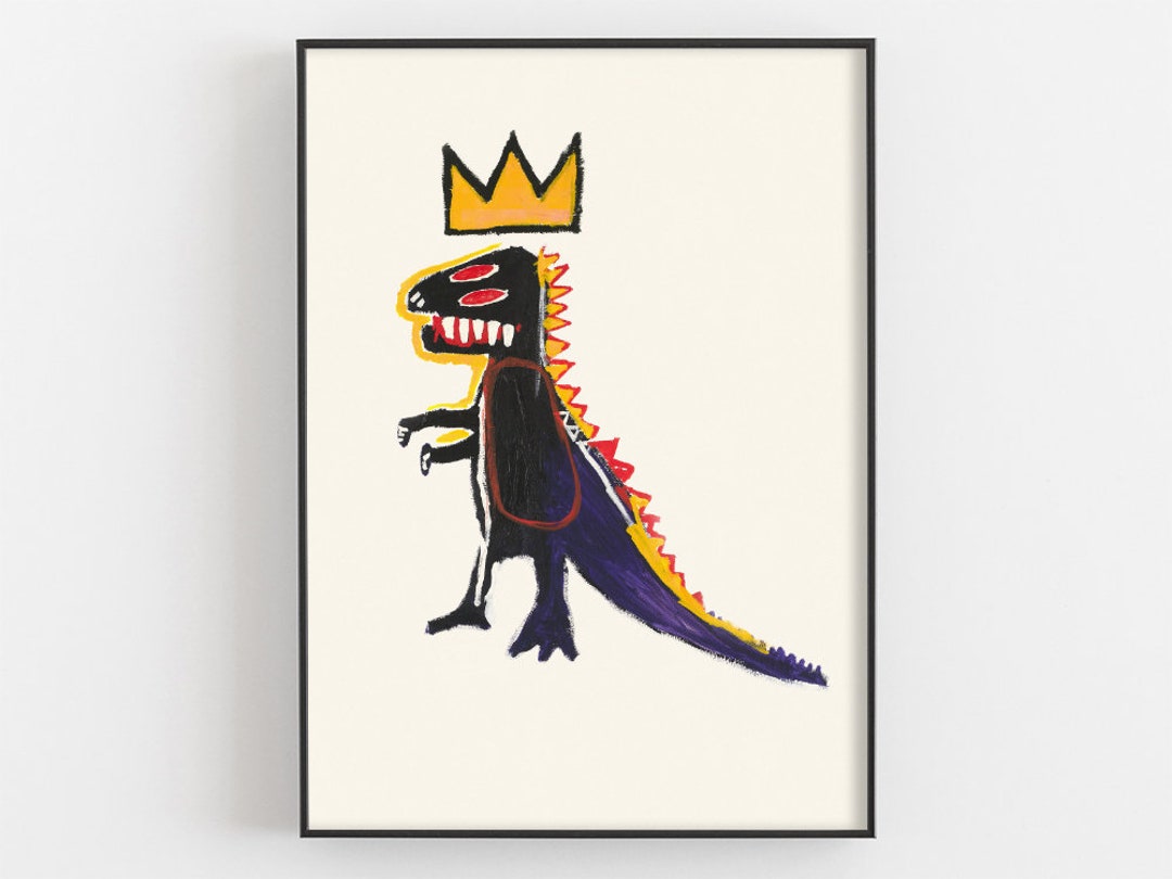 Dinosaur by Jean Michel Basquiat Exhibition Poster, Crown