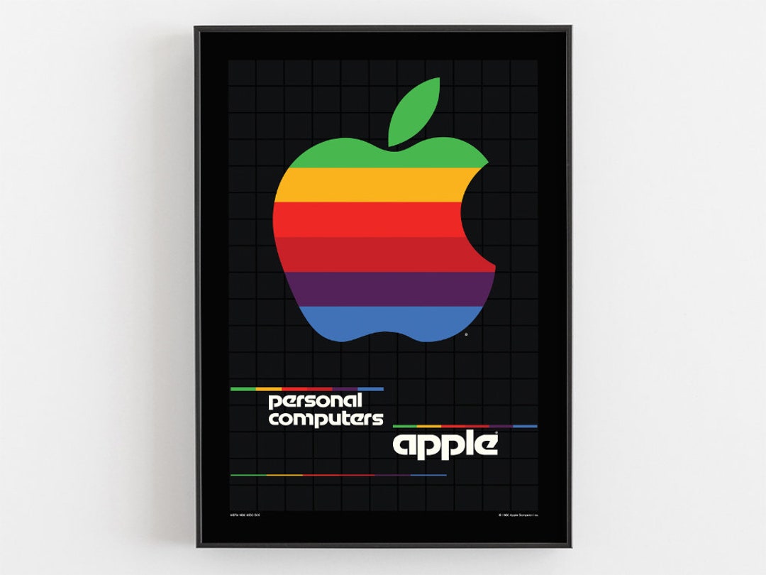 Apple Personal Computer Logo Print, MAC Think Different Advertisement ...