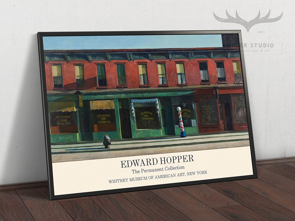 Edward Hopper Exhibition Poster Early Sunday Morning Print Etsy