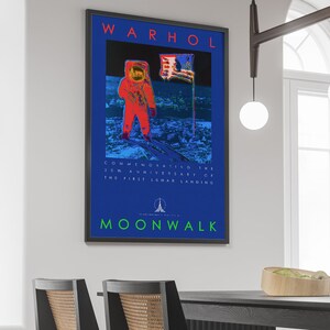 Moonwalk Pop Art, First Moon Landing Art, Andy Warhol Print, Apollo 11 ...