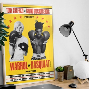 Warhol Basquiat Boxing Poster, Exhibition Print, Jean-michel Giclée ...