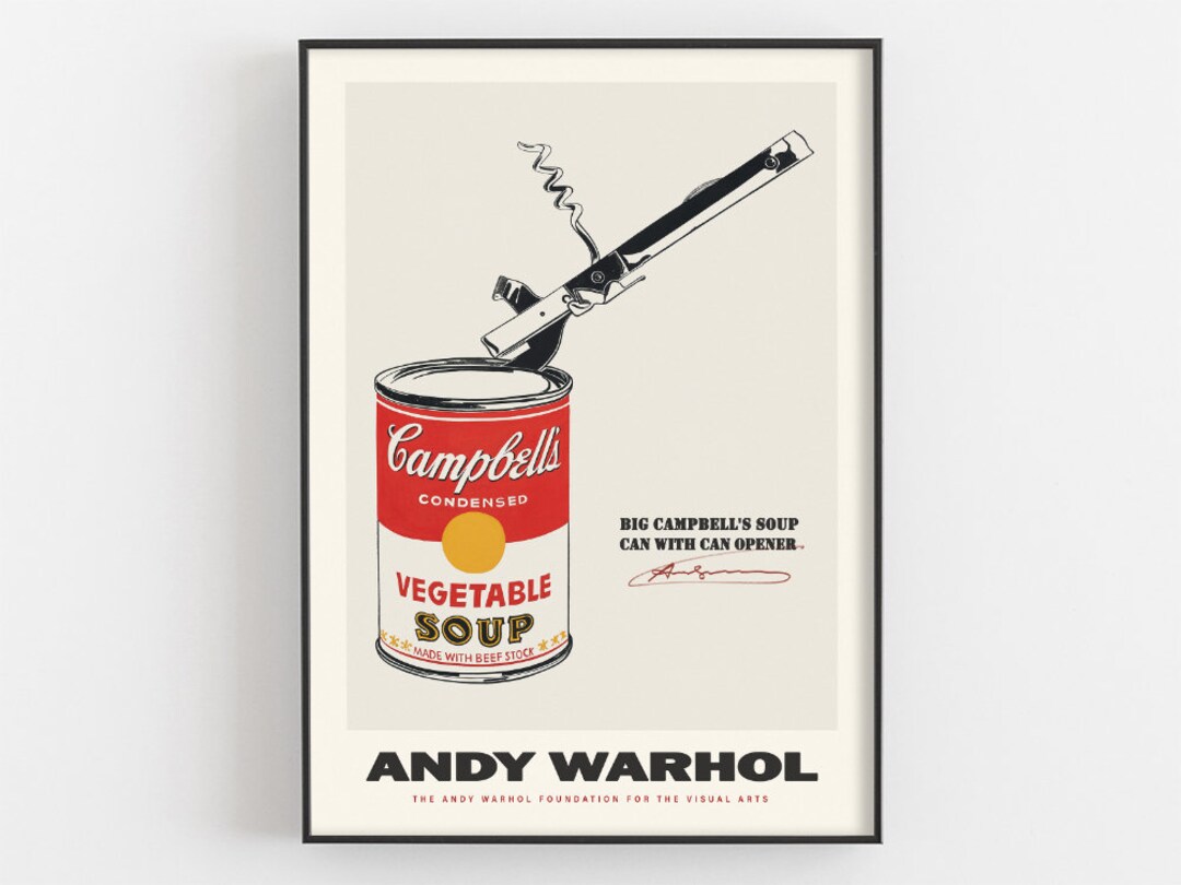 Campbell's Soup Can and Can Opener Illustration, Andy Warhol Soup Cans