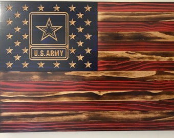 Rustic Flag Painted logo Torch Burned Made in the USA 19.5 x 37 Hand crafted wooden Iowa flag