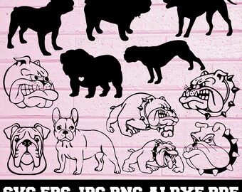Download Bulldog Face Svg Etsy