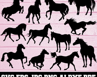 Download Horse Silhouette Svg Etsy 3D SVG Files Ideas | SVG, Paper Crafts, SVG File