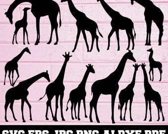 Download Free Giraffe Silhouette Etsy SVG Cut Files