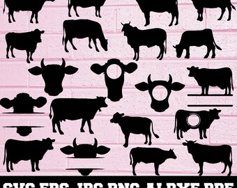 Download Cow Silhouette Svg Etsy