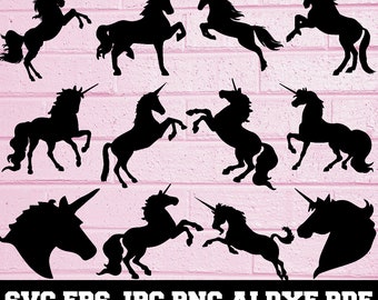 Download Unicorn Silhouette Svg Etsy