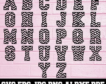 Download Svg Chevron Letters Etsy
