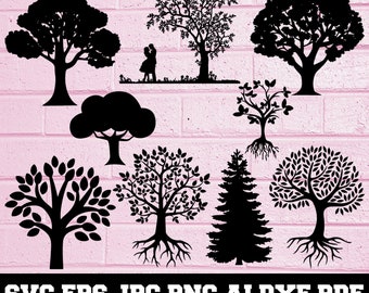 Tree Silhouette Etsy