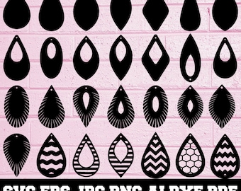 Download Free Teardrop Earring Svg Etsy SVG Cut Files