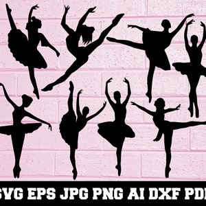 Ballerina SVG - Ballerina Silhouette - SVG Cut Files - Ballerina Bundle SVG - Ballerina Clipart - Ballerina Cut File - Download immediato