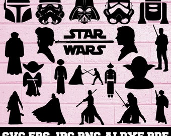 Star Wars SVG - Star Wars Silhouette - SVG Cut Files - Star Wars Bundle SVG - Star Wars Clipart - Star Wars Cut File - Instant Download
