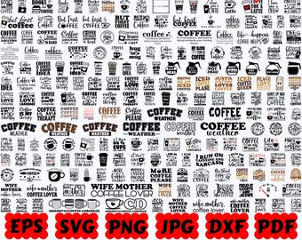 Coffee SVG | Coffee Lovers SVG | Coffee Mug SVG | Cut Files for Cricut & Silhouette | Quote | Saying | Svg Eps Dxf Png Jpg | Commercial Use