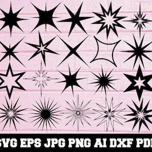 Sparkle SVG - Sparkle Silhouette - SVG Cut Files - Sparkle Bundle SVG - Sparkle Clipart- Sparkle Cut File- Sparkle Vector- Instant Download