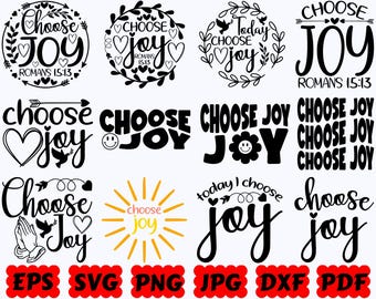 Choose Joy SVG | Religious SVG | Christian SVG | Jesus Svg | Cut Files for Cricut & Silhouette | Svg Eps Dxf Png Jpg Pdf | Commercial Use