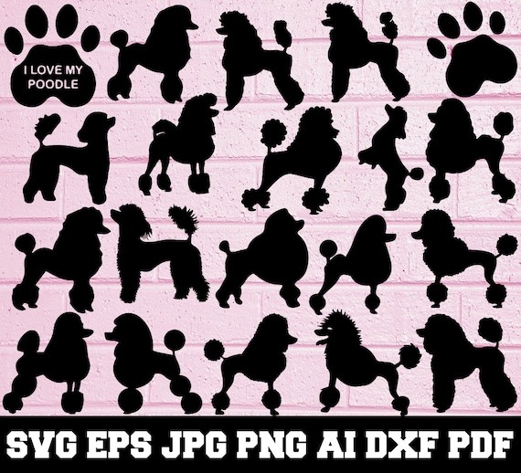 Poodle SVG - Poodle Silhouette - SVG Cut Files - Poodle Bundle SVG - Poodle Clipart - Poodle Cut File - Poodle Vector - Instant Download