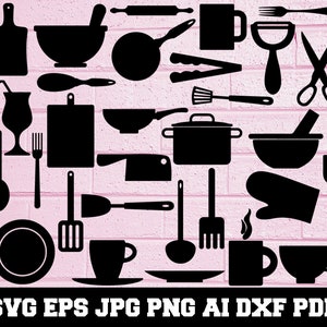 Kitchen SVG - Kitchen Silhouette - SVG Cut Files - Kitchen  Bundle SVG- Kitchen Clipart- Kitchen Cut File- Kitchen Vector- Instant Download