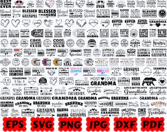 Grandma SVG | Grandmother SVG | Nana SVG | Grandma Life Svg | Cut Files for Cricut & Silhouette | Svg Eps Dxf Png Jpg Pdf | Commercial Use