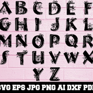 Halloween Font SVG - Halloween Cut File - Halloween Alphabet SVG- Halloween Letters SVG- Font Cut File- Halloween Monogram- Instant Download